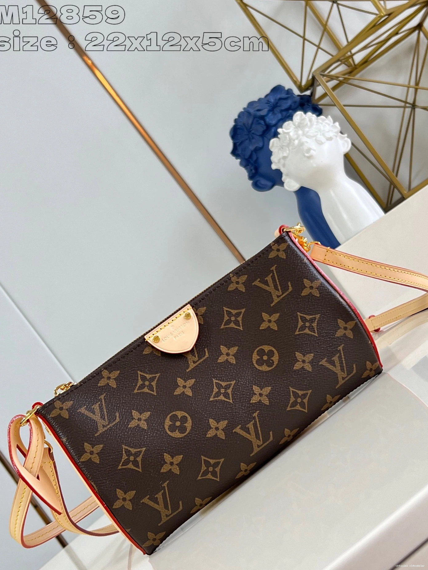 Official oldcobbler 12 x5.5CM Pochette Tirette - x 22 VUITTON LOUIS 0810